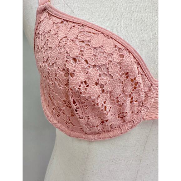 LIVELY Lace T-Shirt Bra underwire pink lace Unlined size 36B - Picture 4 of 16
